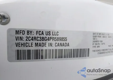 2023 Chrysler Pacifica Touring L Awd from USA, damaged, VIN 2C4RC3BG4PR589855